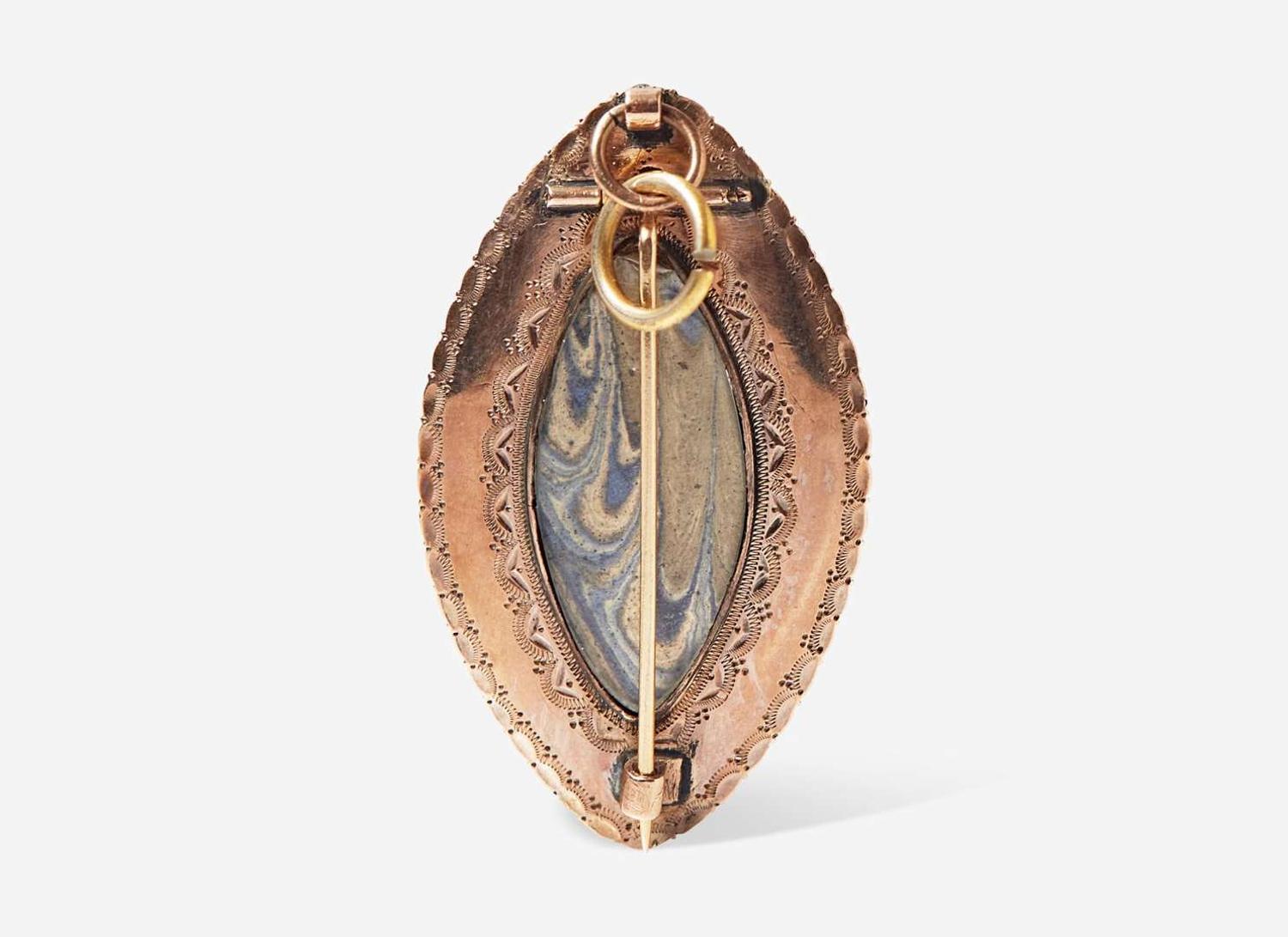 A fine Georgian mourning brooch, England, circa 1790