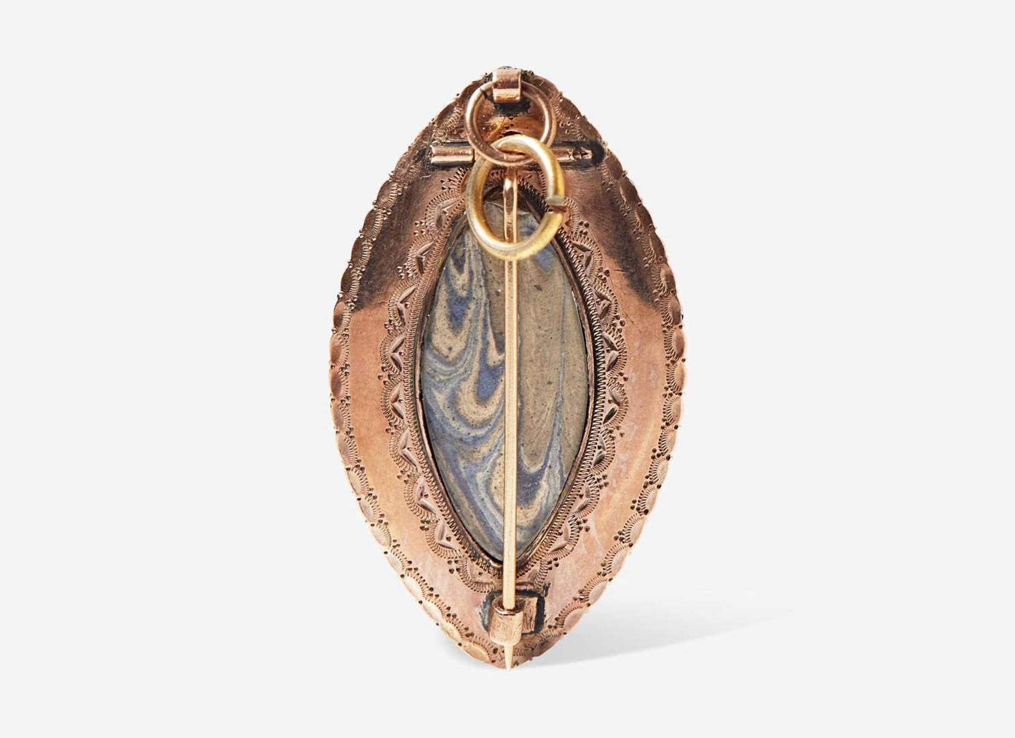 A fine Georgian mourning brooch, England, circa 1790