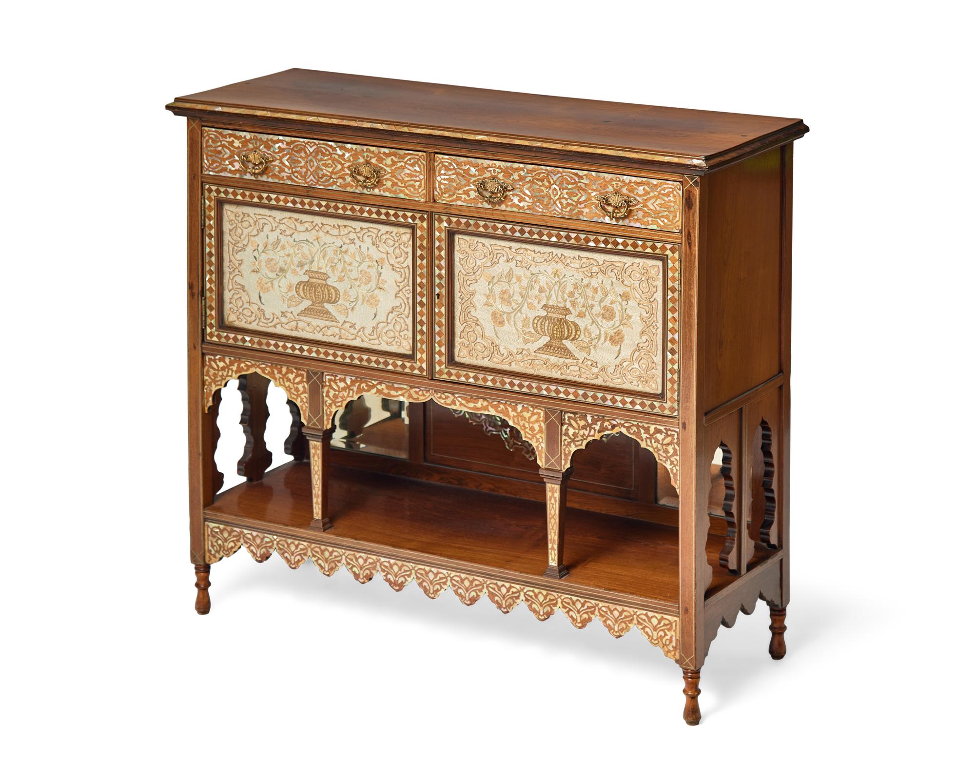 A Moroccan Mother-of-Pearl Inlaid Cabinet