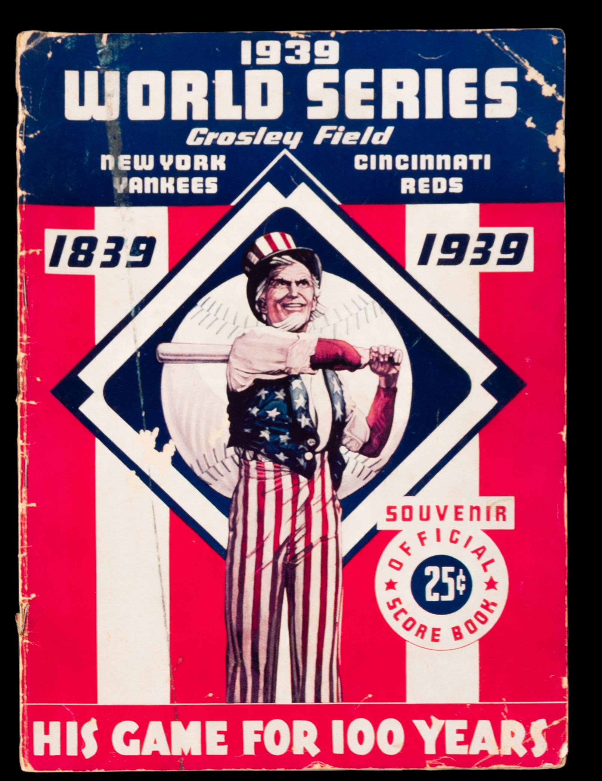 A 1939 New York Yankees vs. Cincinnati Reds World Series Program from Crosley Field