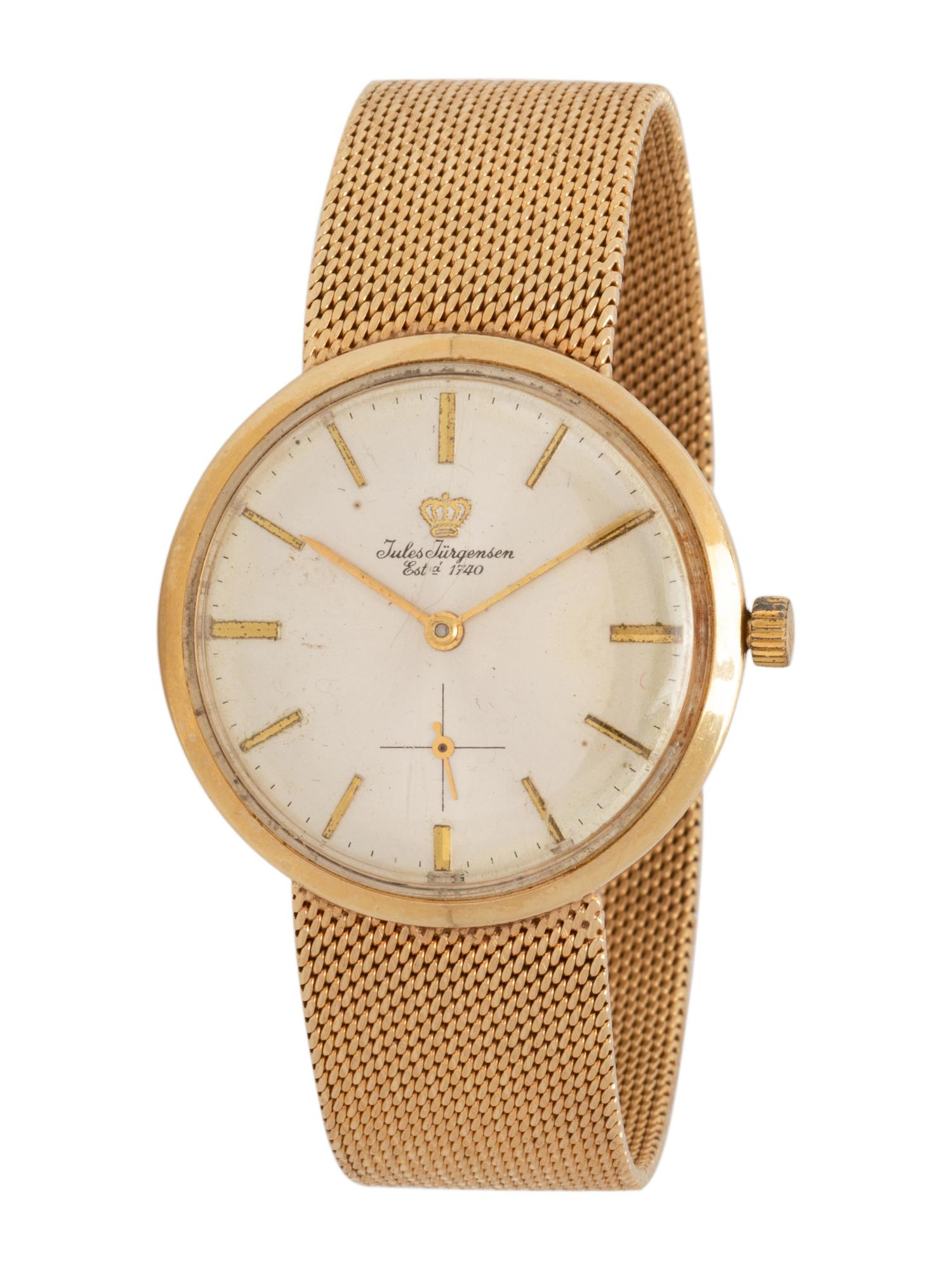 JULES JURGENSEN, 14K YELLOW GOLD WRISTWATCH