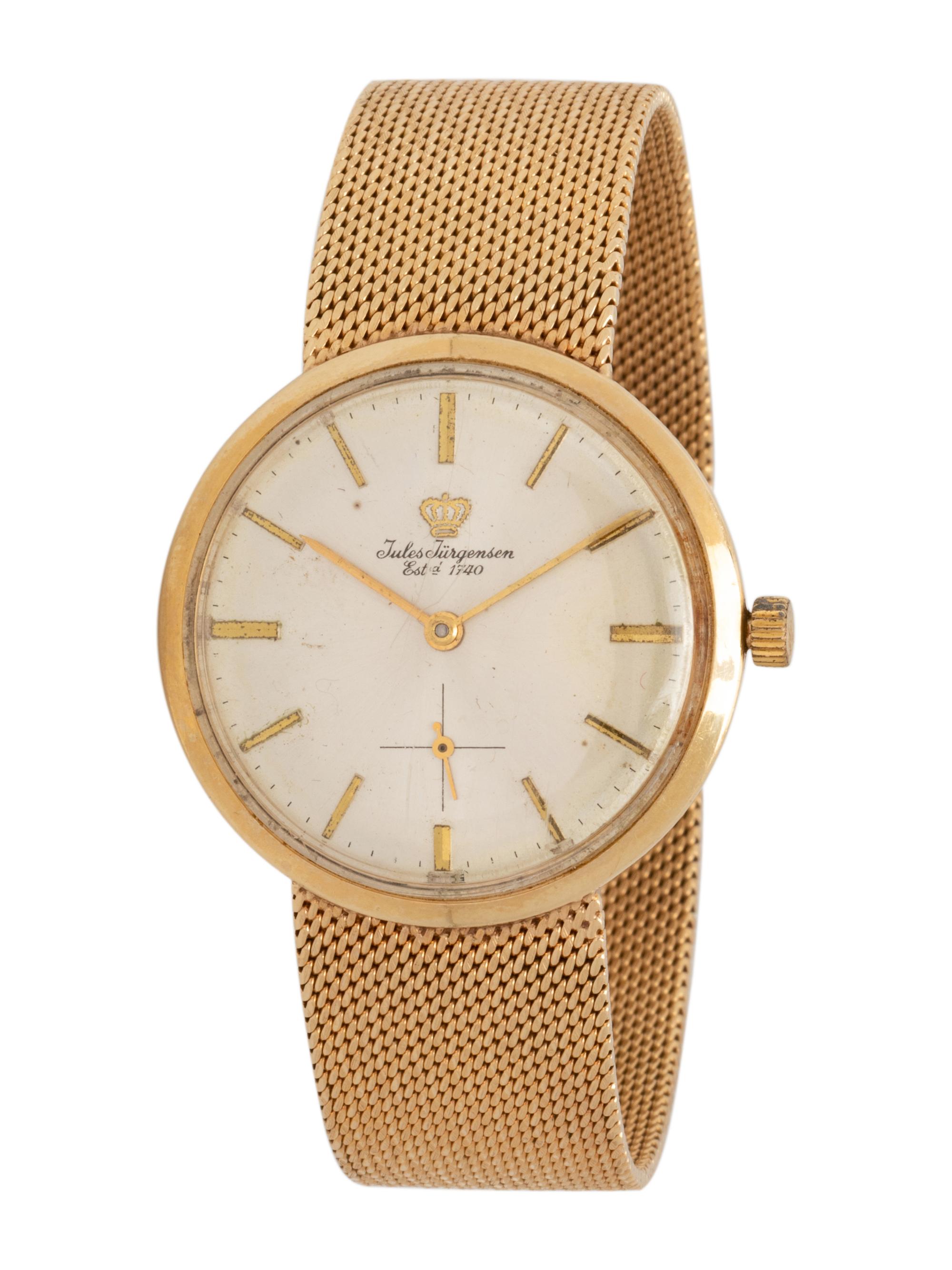 JULES JURGENSEN, 14K YELLOW GOLD WRISTWATCH