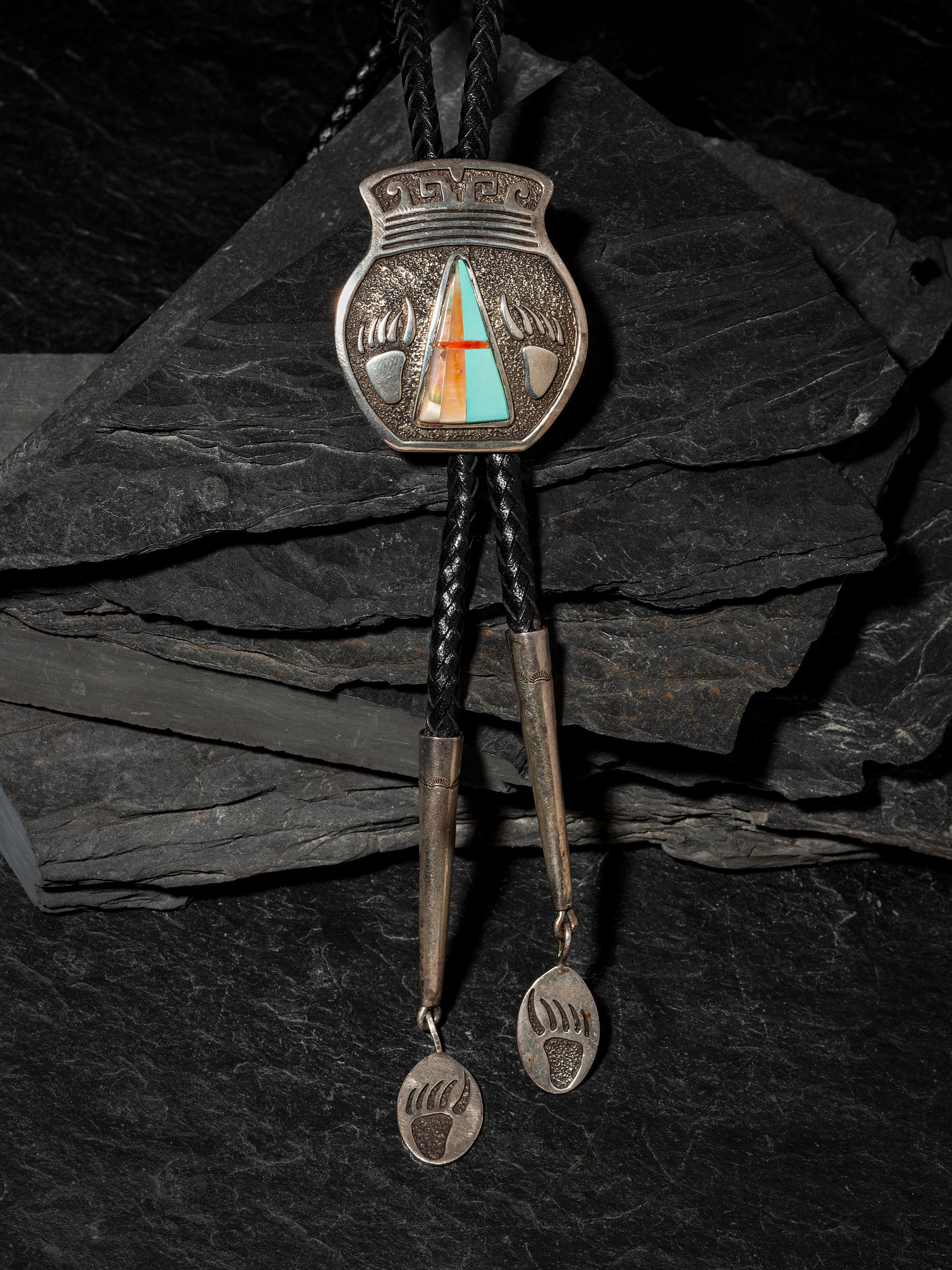 Silver Olla Bolo Tie