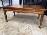 A Chinese Ming dynasty style carved hardwood low table 明式硬木矮方桌