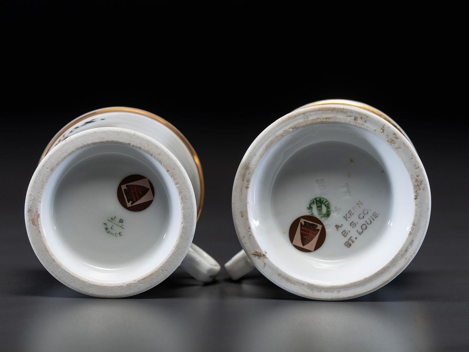 Two Porcelain Occupational Shaving Mugs