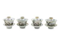 Two Pairs of Chinese Famille Rose Porcelain Teabowls