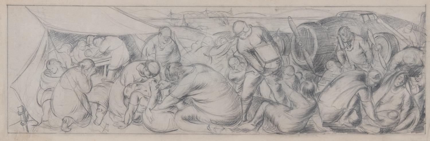 Anatol Shulkin, (Russian/American, 1899-1961) — Bringing Relief, 1948-1959