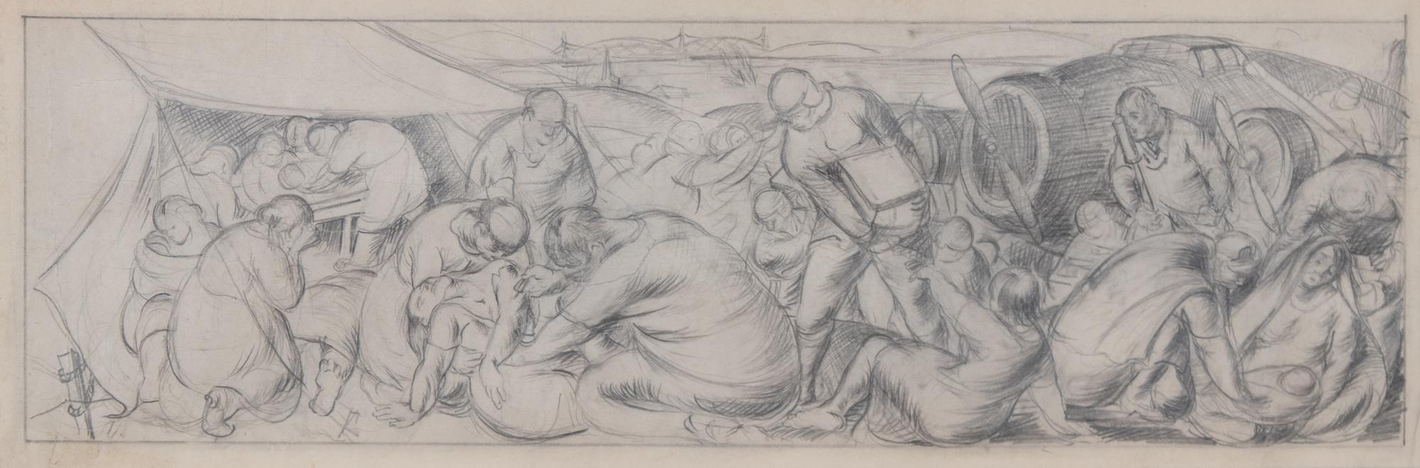 Anatol Shulkin, (Russian/American, 1899-1961) — Bringing Relief, 1948-1959