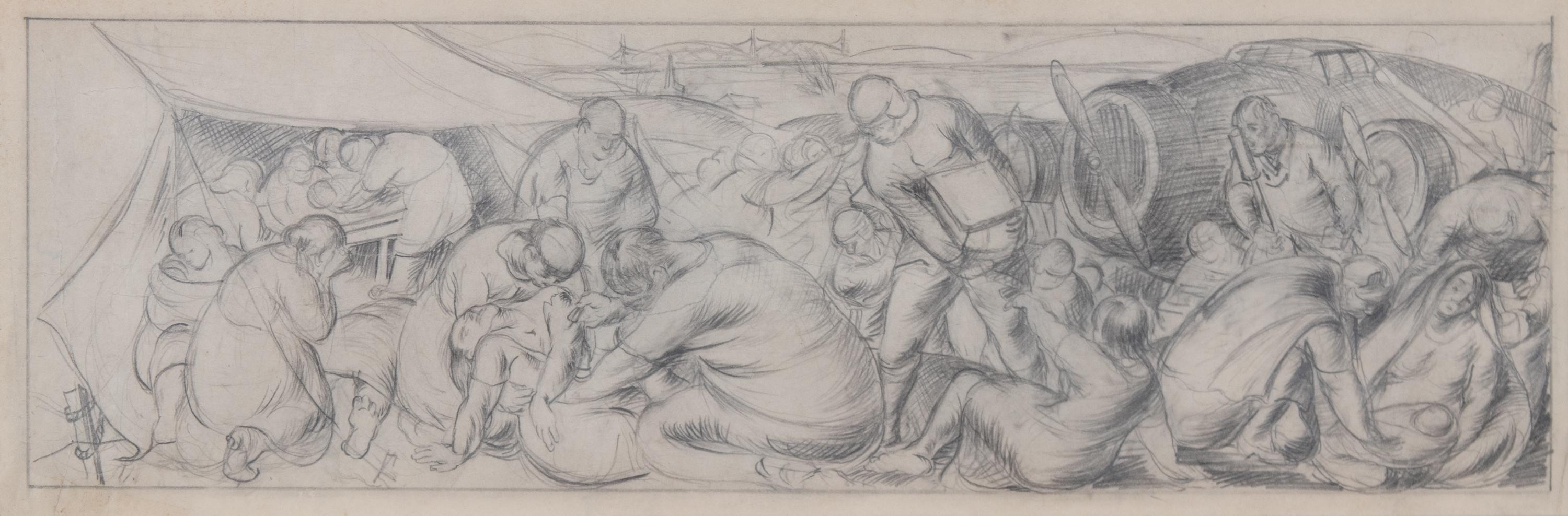 Anatol Shulkin, (Russian/American, 1899-1961) — Bringing Relief, 1948-1959