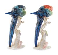 A Pair of Rosenthal Porcelain Parrot Figures