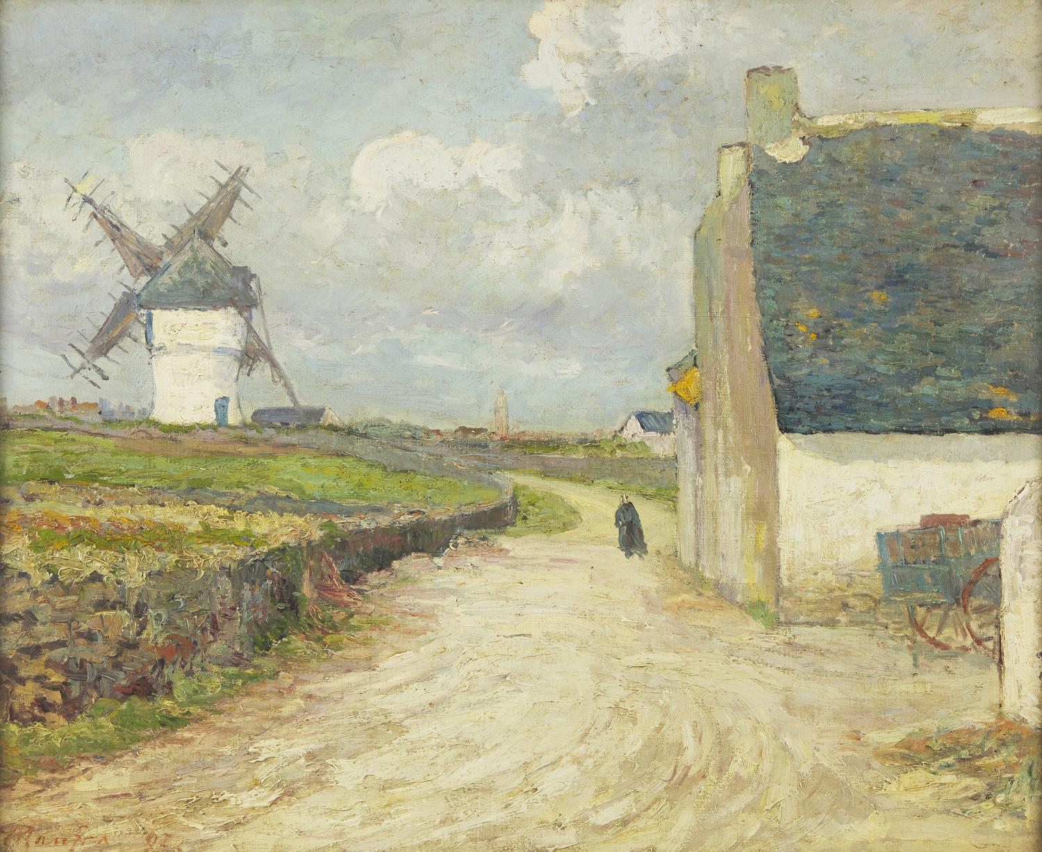 Le Chemin du Moulin, Batz , 1897