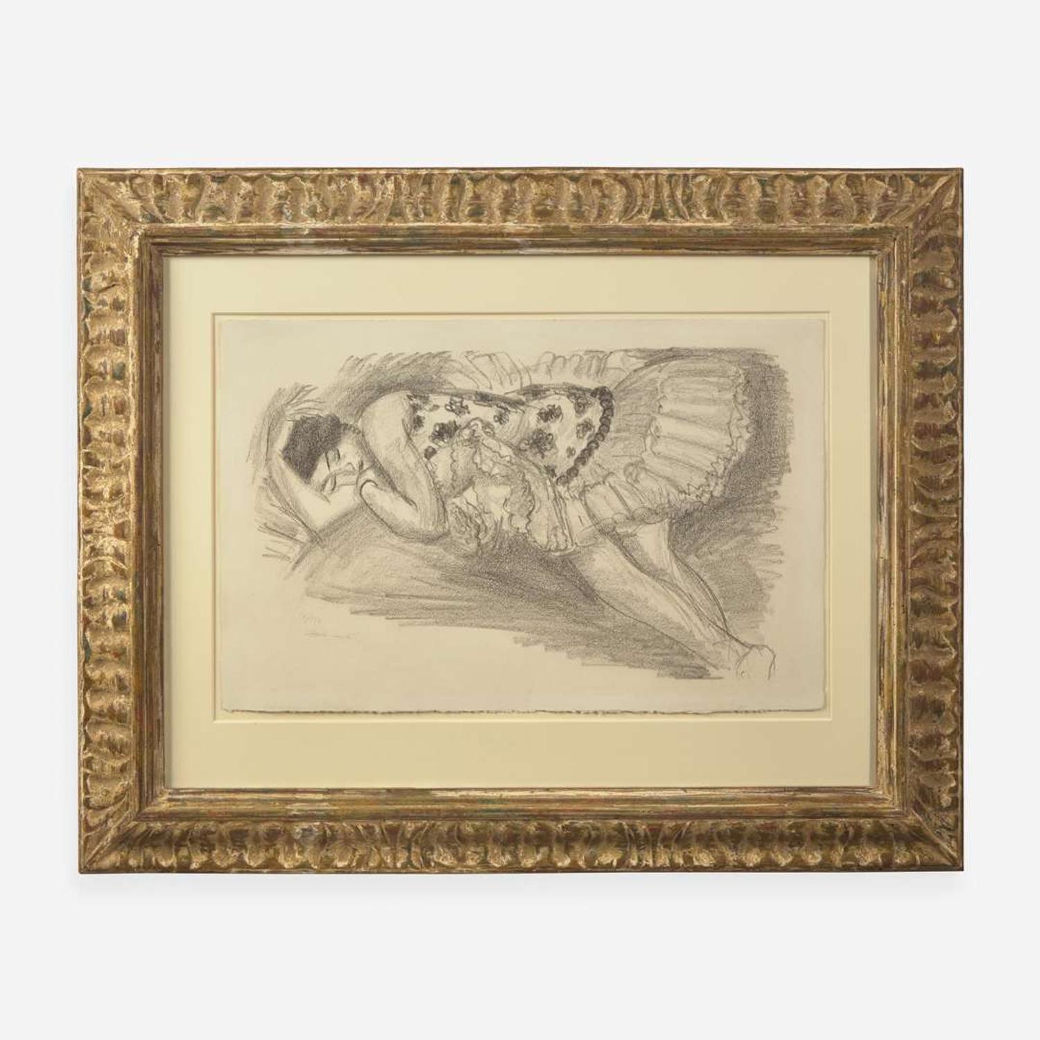 Henri Matisse (French, 1869-1954) Danseuse endormie au divan, from Dix Danseuses