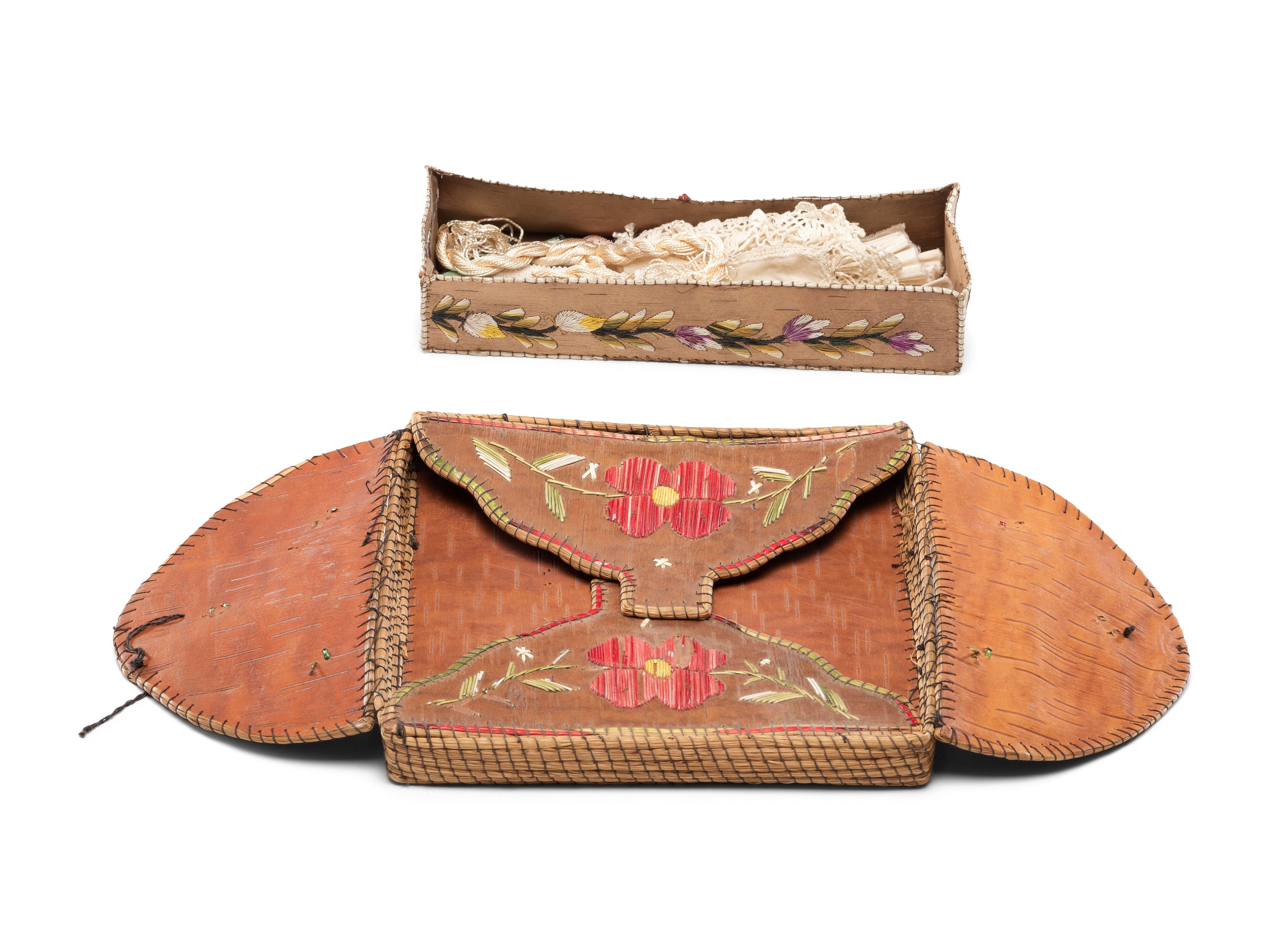 Great Lakes Quilled Birch Bark Containers
