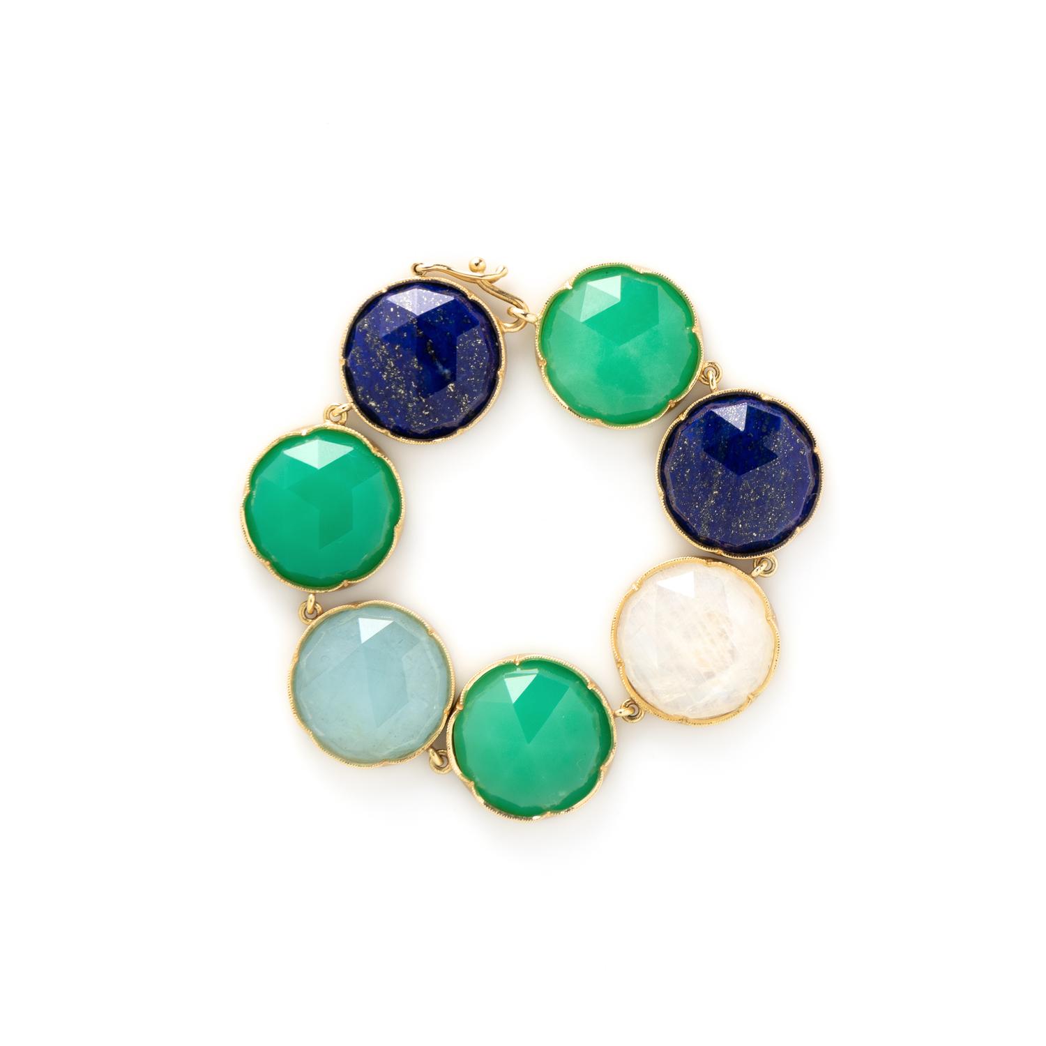 IRENE NEUWIRTH, YELLOW GOLD AND MULTIGEM 'CLASSIC' BRACELET