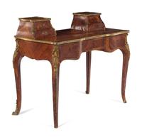 A Louis XV Style Gilt Bronze Mounted Kingwood Bureau à Gradin