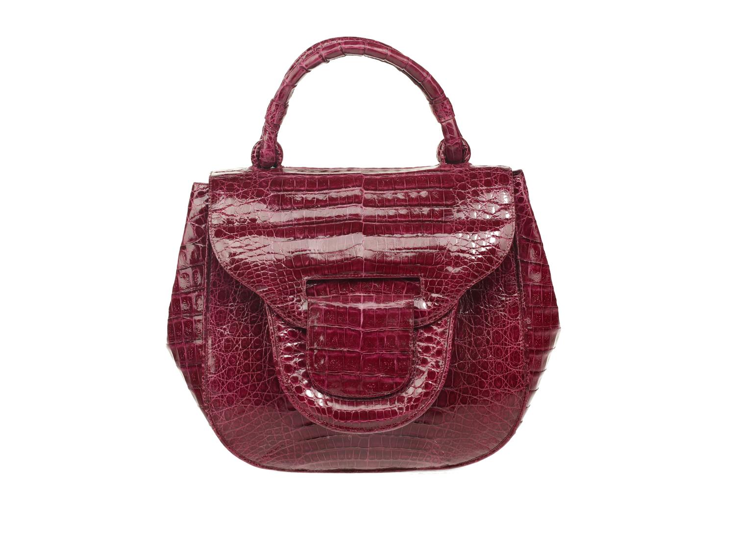 Nancy Gonzalez Purple Crocodile Handbag