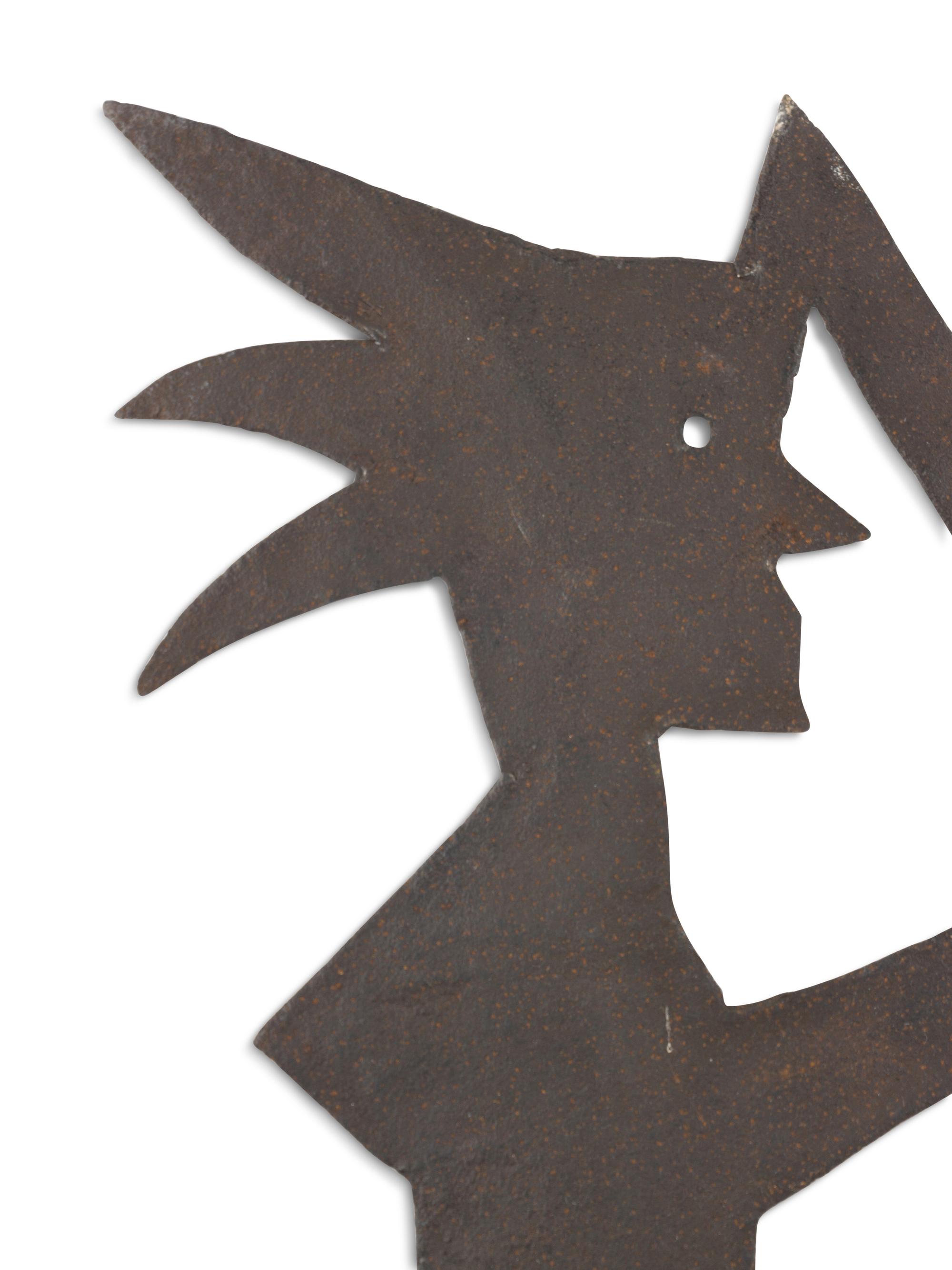 A Cut Sheet Iron Indian Chief Weathervane