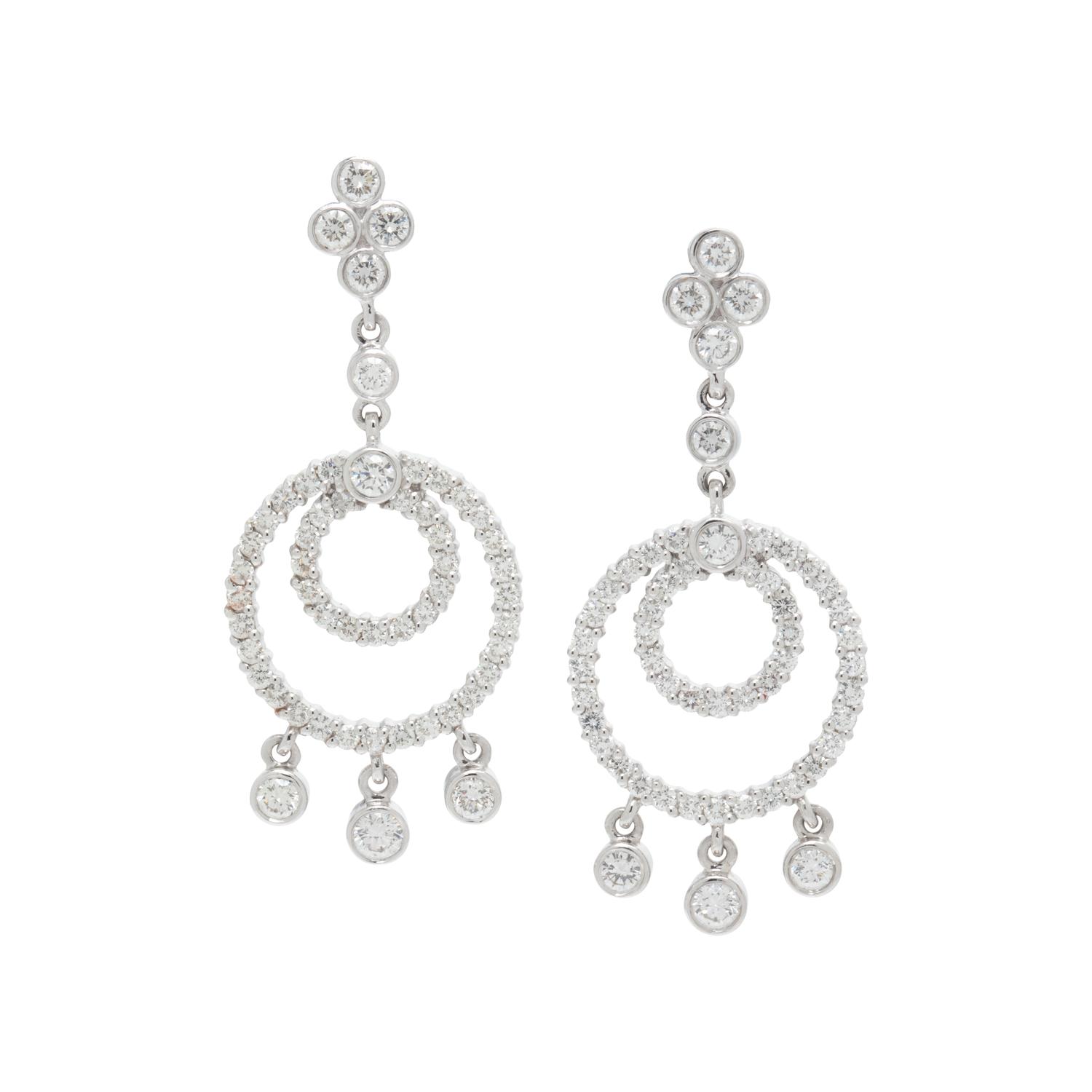 KWIAT, DIAMOND AND WHITE GOLD EARRINGS