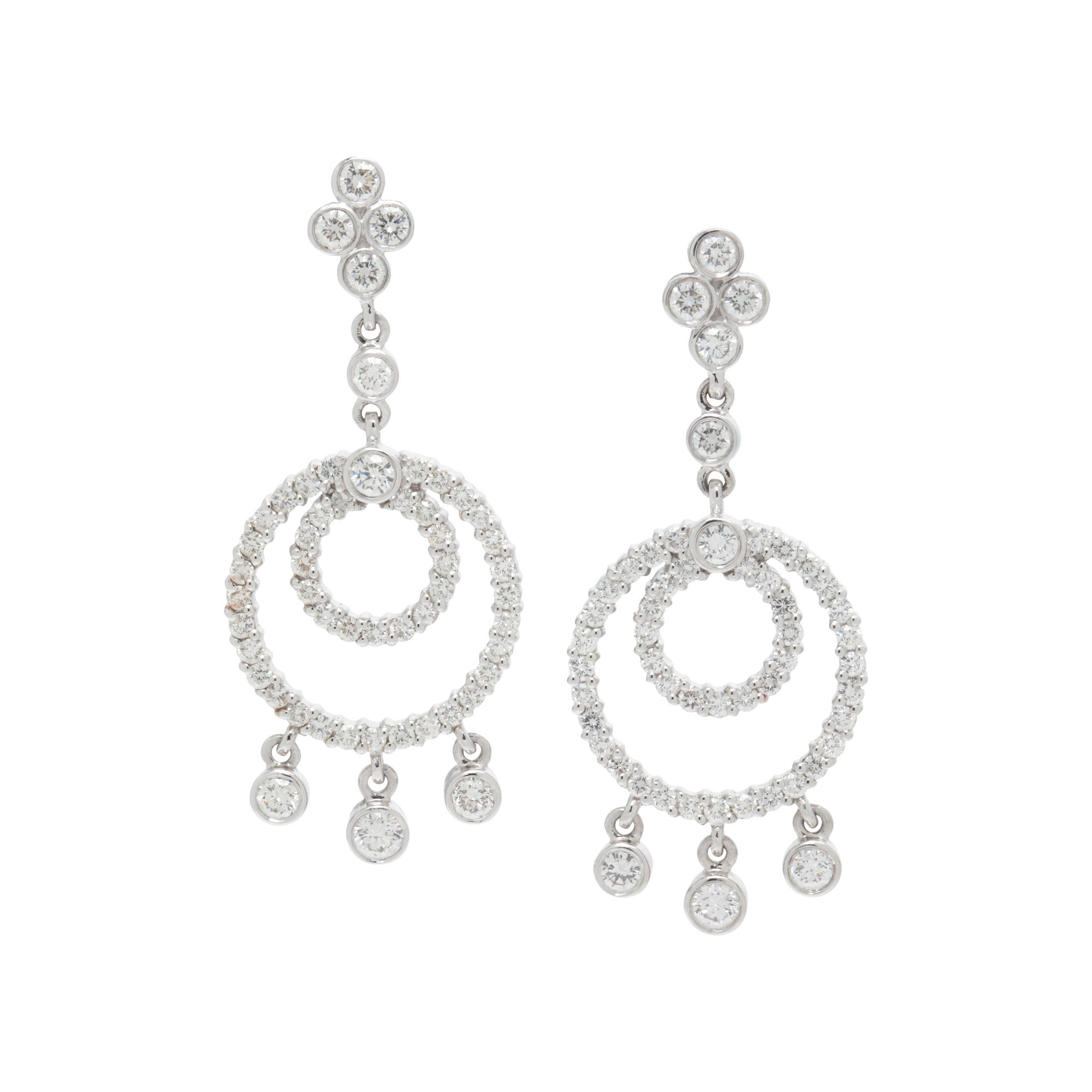 KWIAT, DIAMOND AND WHITE GOLD EARRINGS