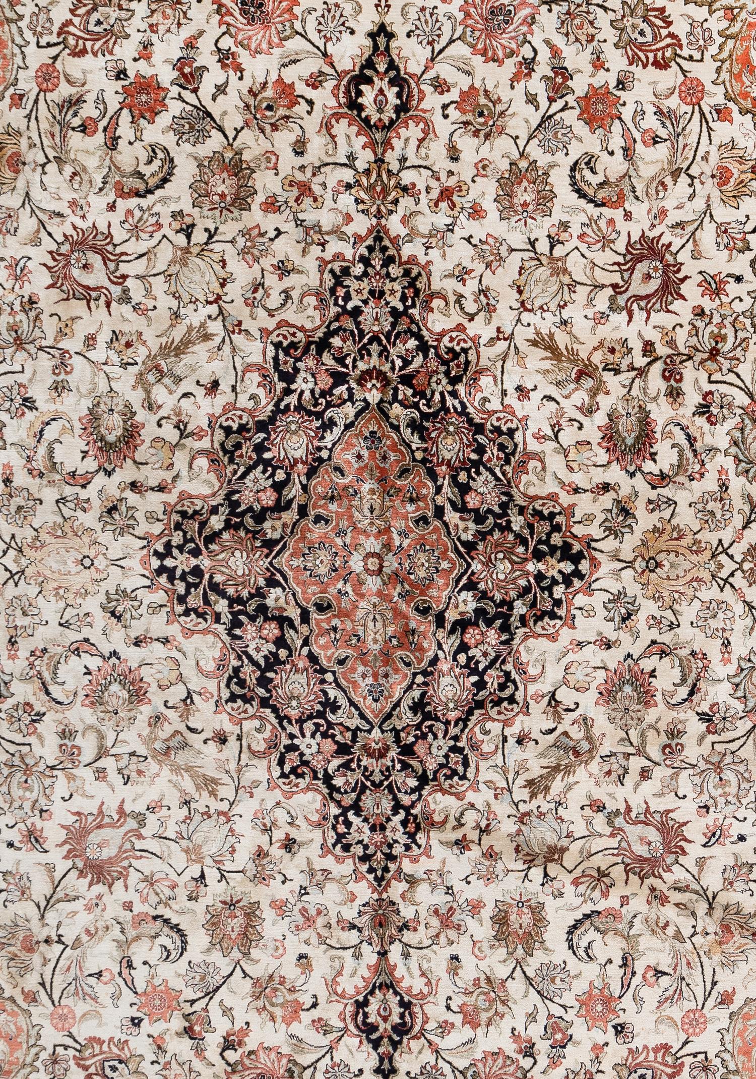 A Qum Silk Rug