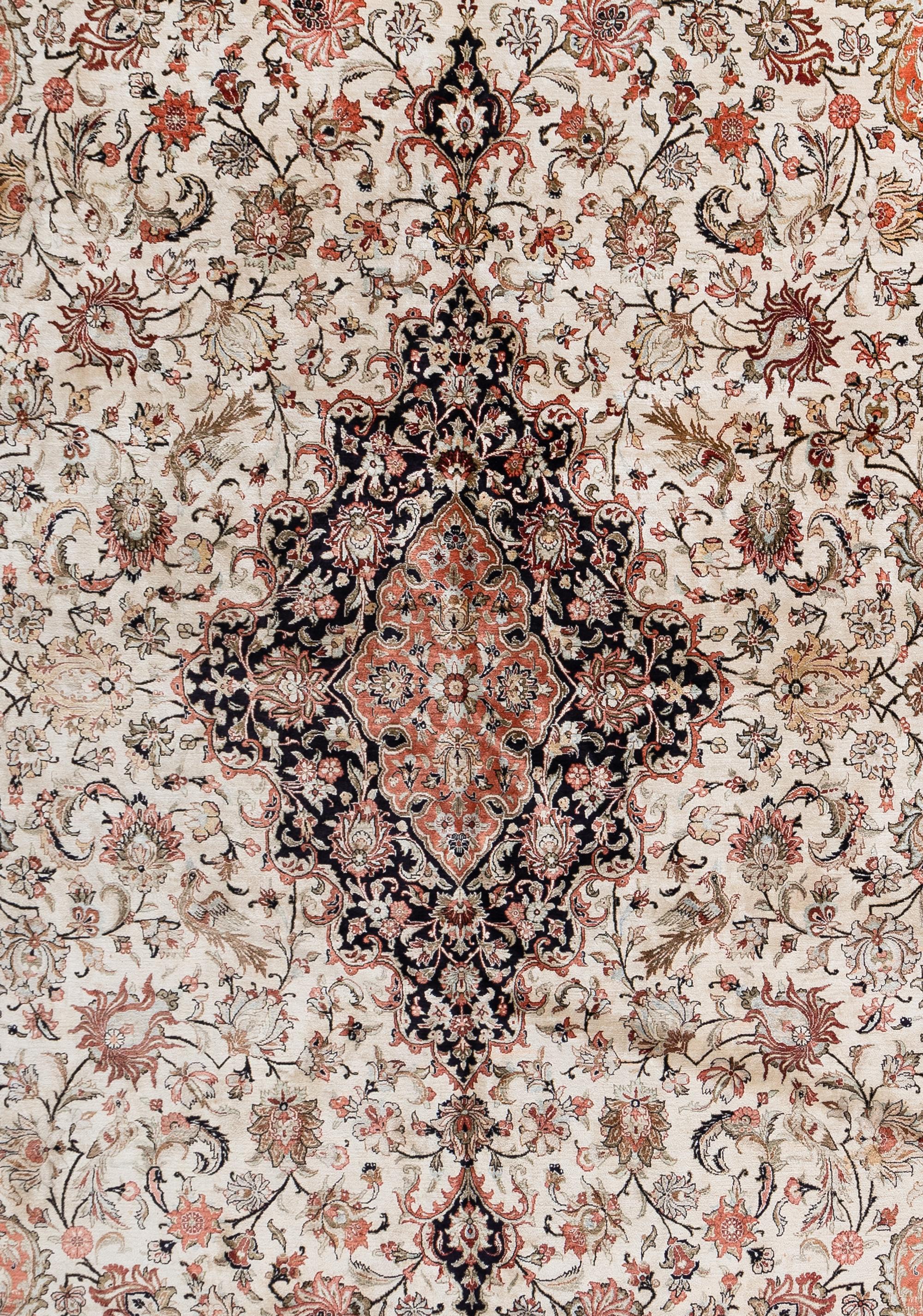 A Qum Silk Rug