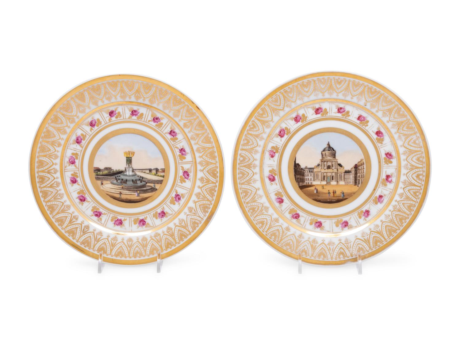 A Pair of Paris Porcelain Plates