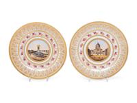 A Pair of Paris Porcelain Plates