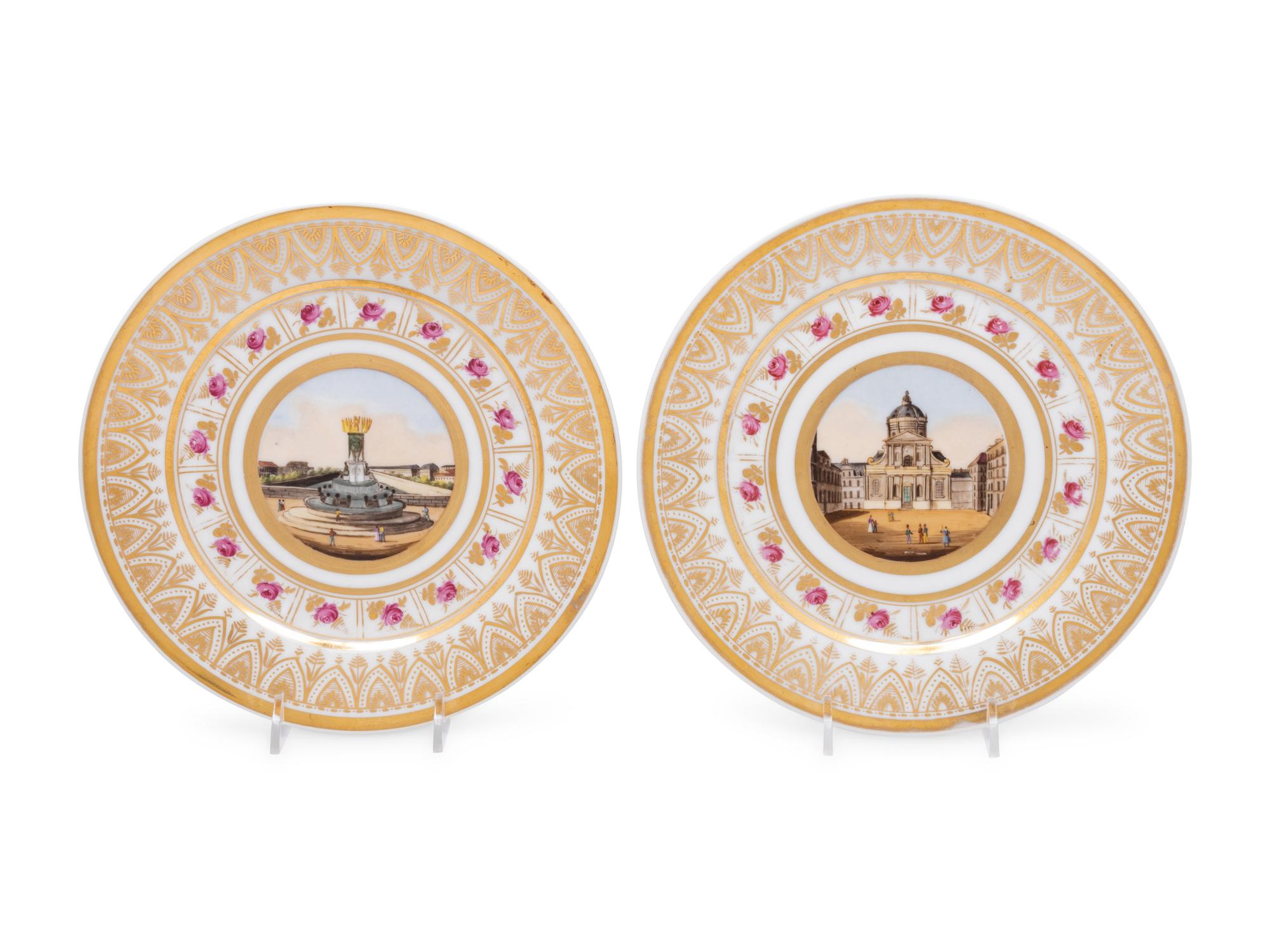 A Pair of Paris Porcelain Plates