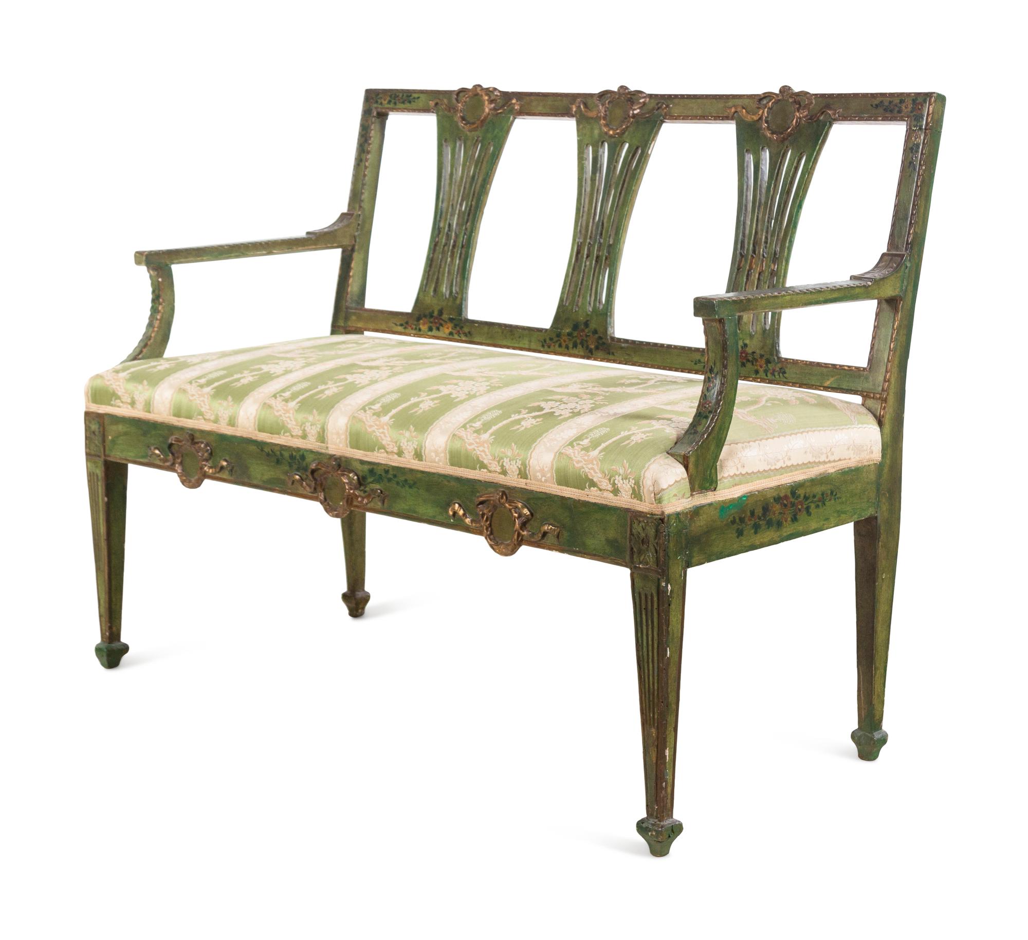 An Italian Painted Settee