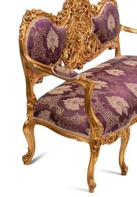 A Pair of Louis XV Style Giltwood Settees