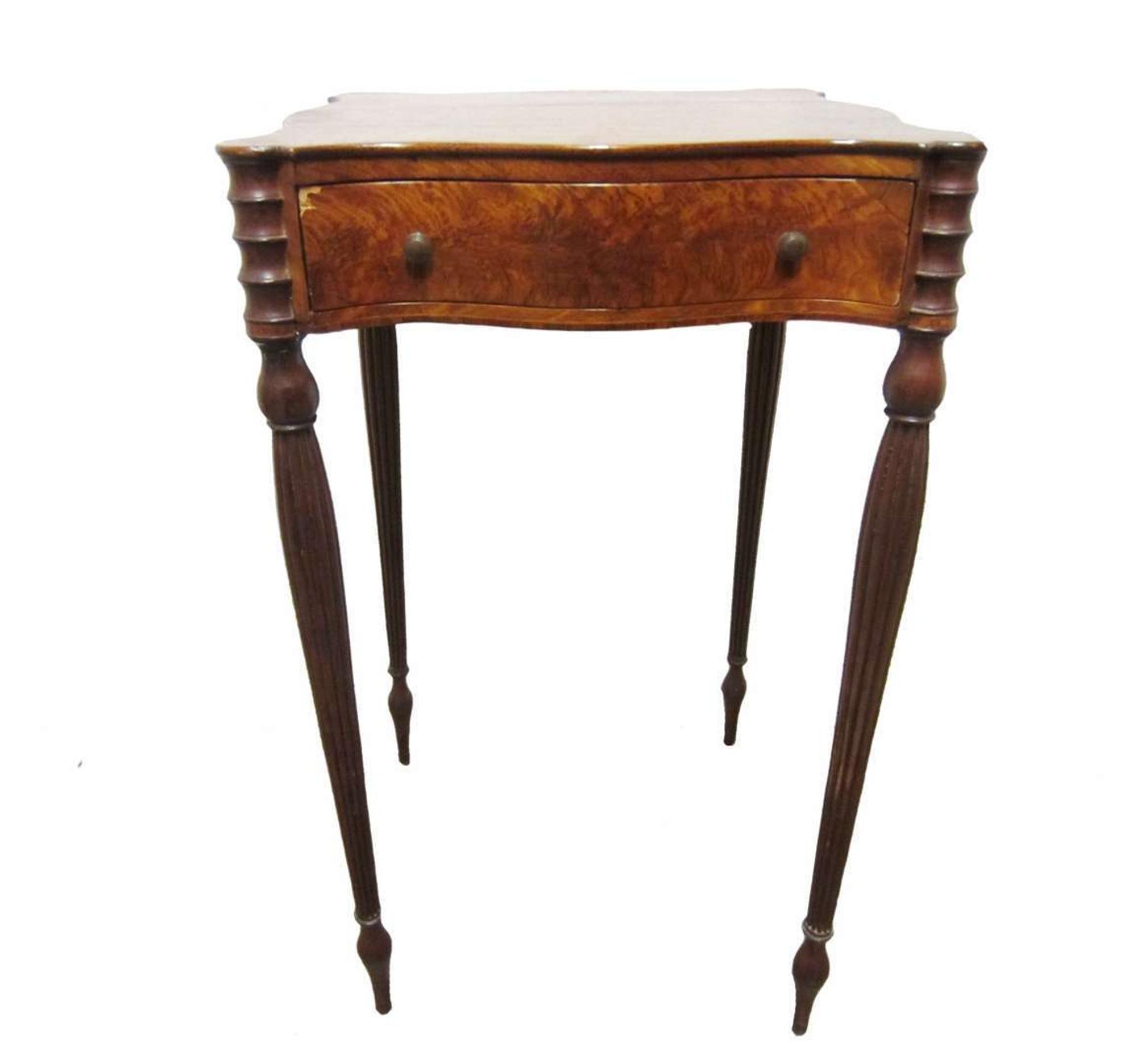 Federal maple work table new england, circa 1800