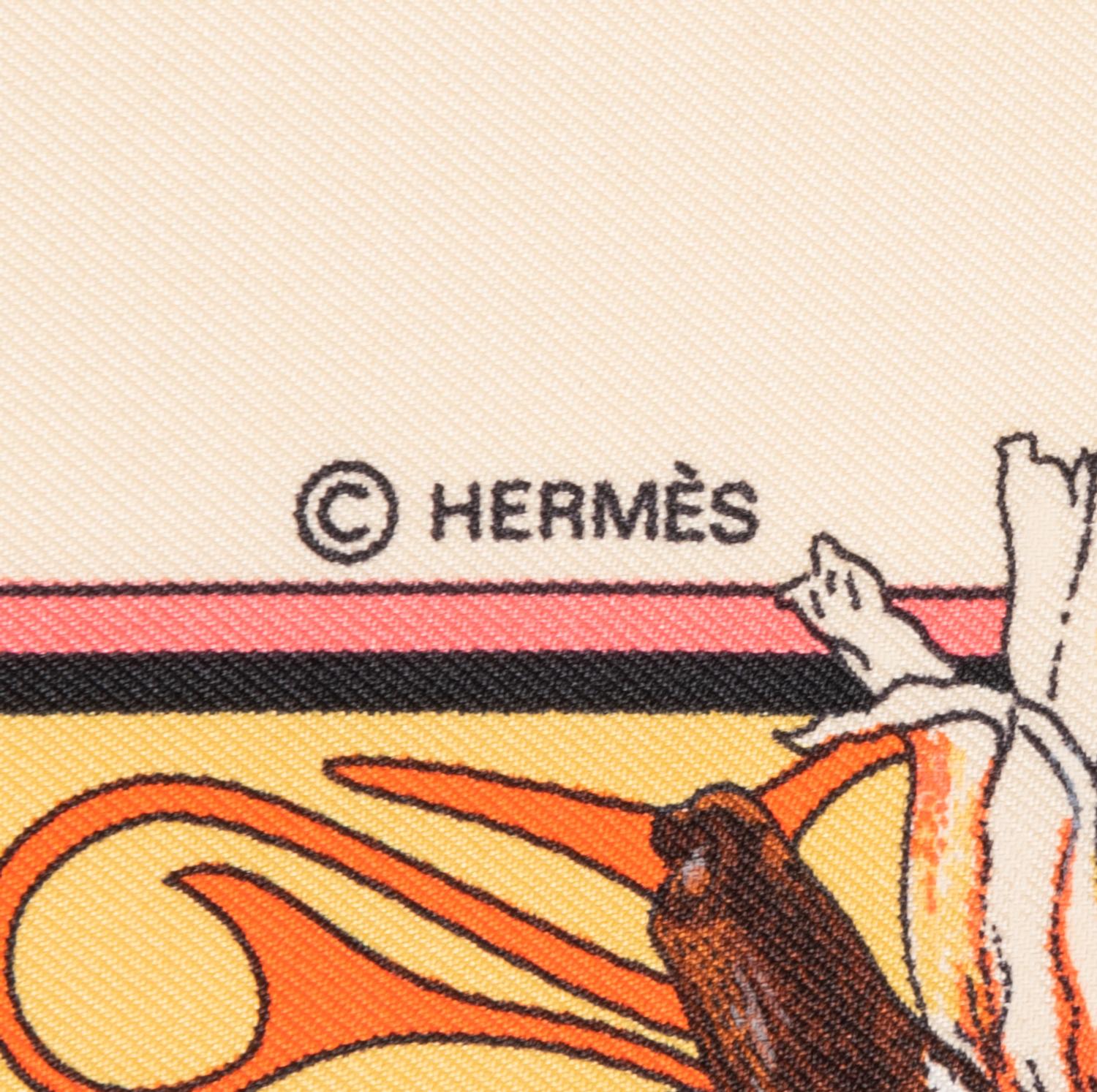Hermès Scarf with Kermit Oliver Print
