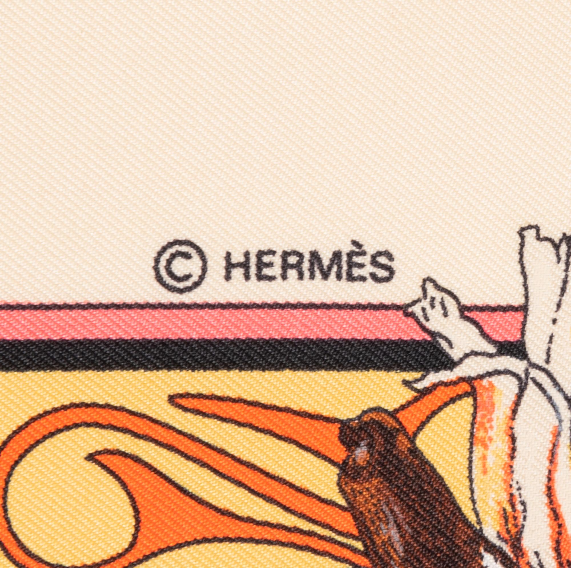 Hermès Scarf with Kermit Oliver Print