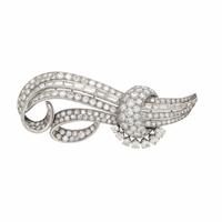 PLATINUM AND DIAMOND SPRAY BROOCH