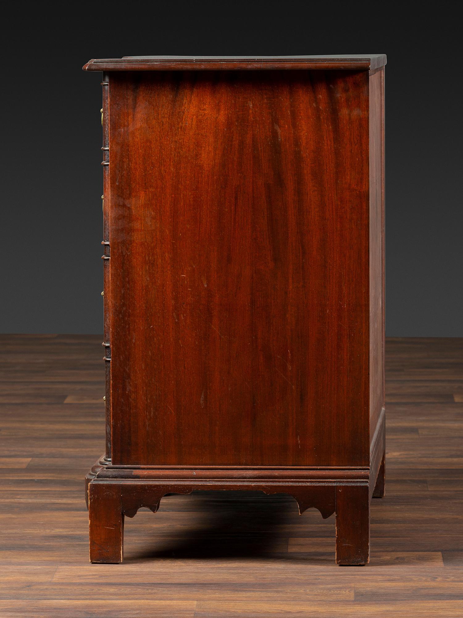 A Chippendale Style Mahogany Block-Front Chest of Drawers