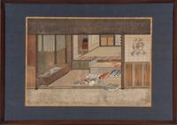 Two Japanese Ink and Color on Paper 14 x 19 7/8 inches (each image). — 19TH CENTURY