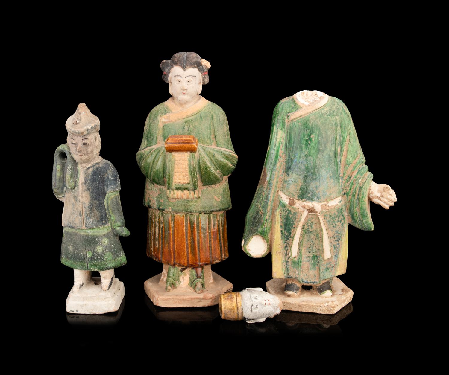 Three Chinese Pottery Figures
