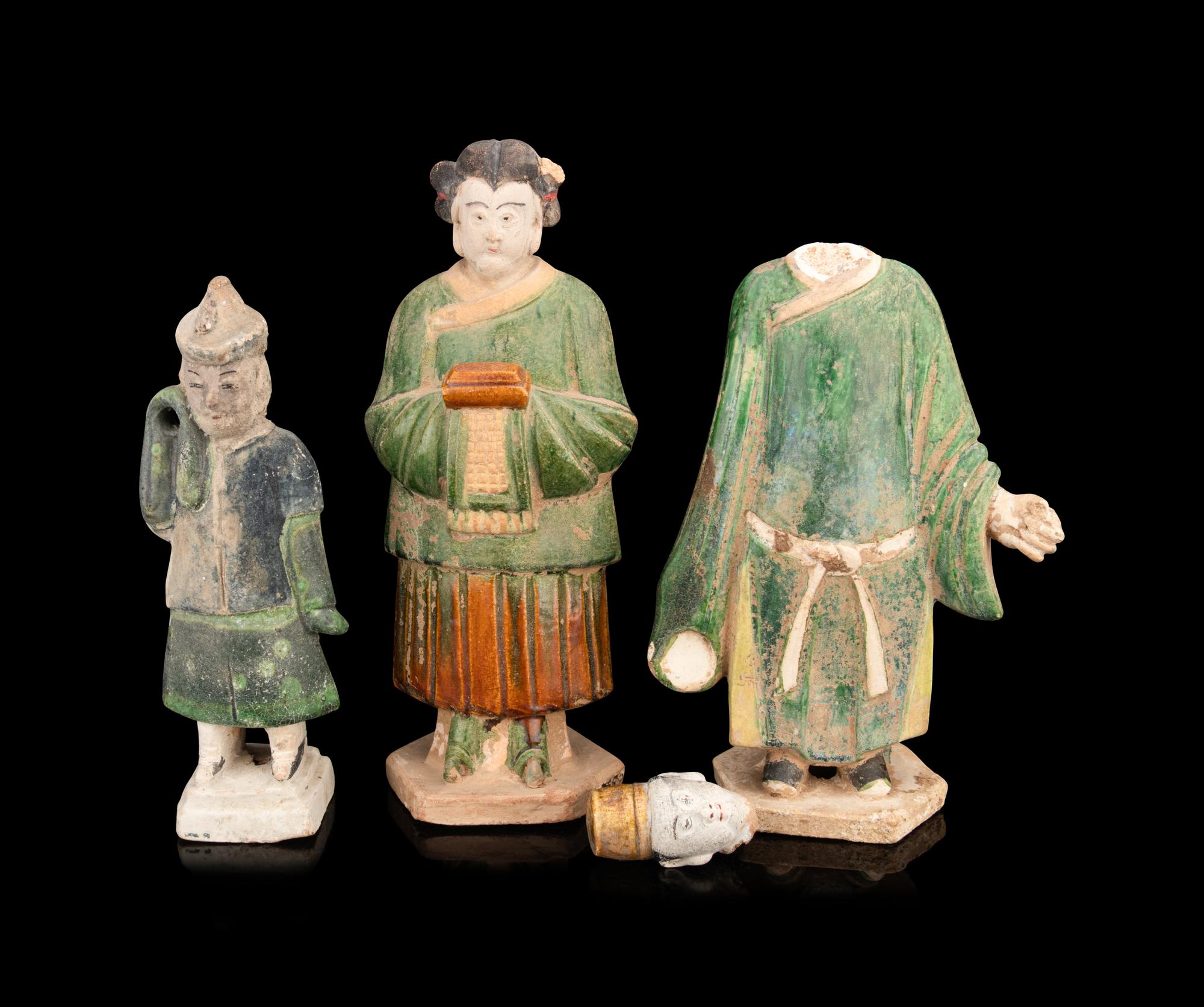 Three Chinese Pottery Figures