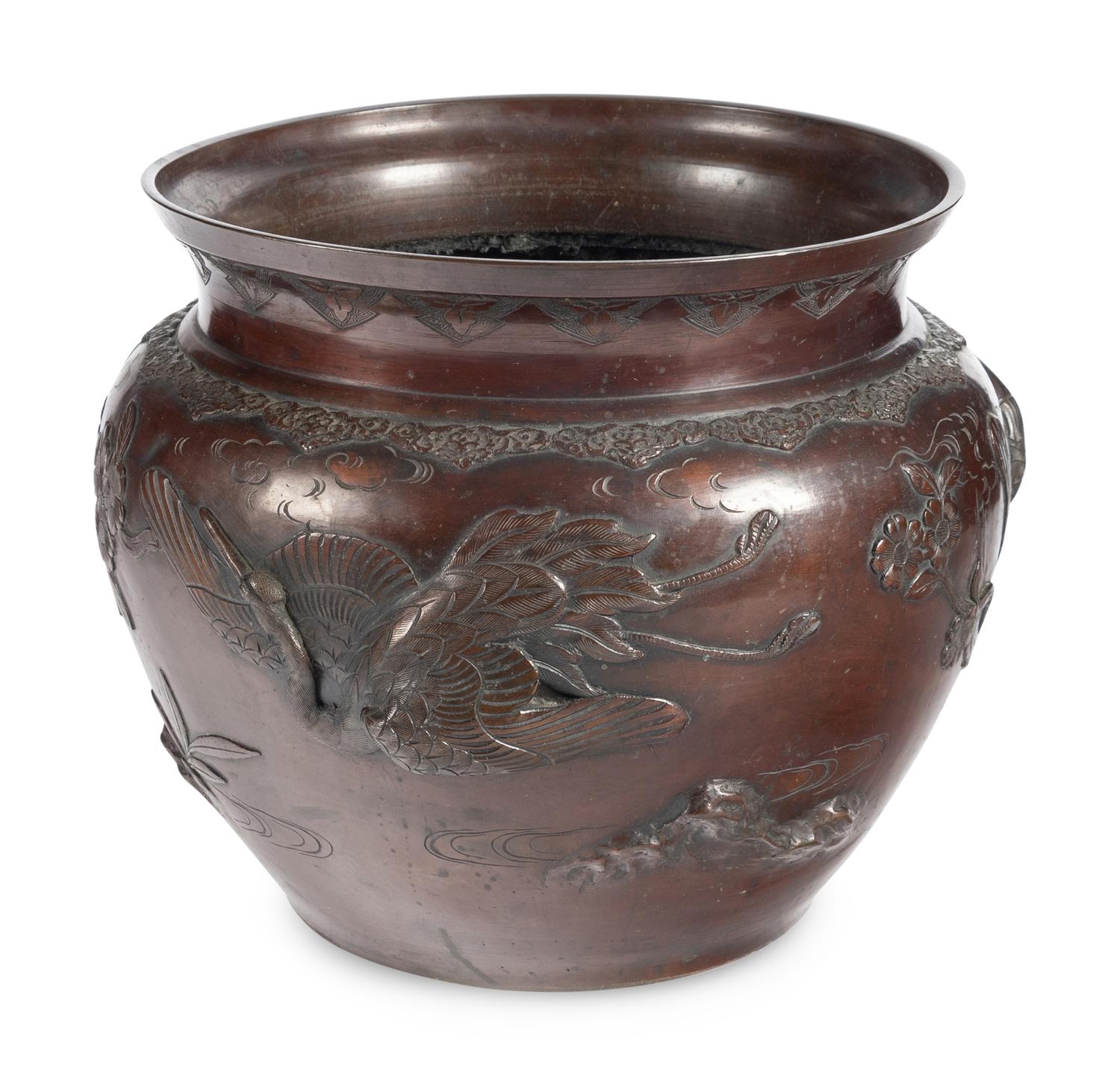 A Japanese Bronze Jardinière