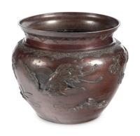 A Japanese Bronze Jardinière