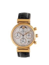 IWC, REF. IW3736 18K YELLOW GOLD MOONPHASE CHRONOGRAPH 'DA VINCI' WRISTWATCH
