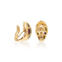 YELLOW GOLD AND MULTIGEM EARRINGS