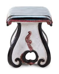 An Italian Ceramic Stool