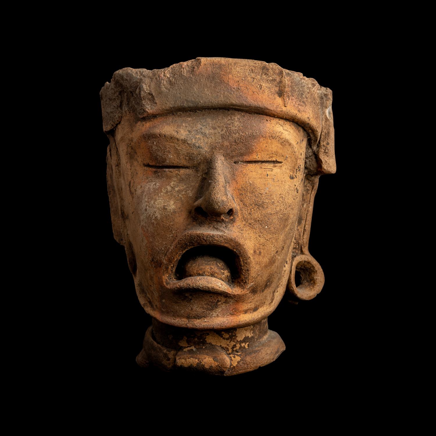 A Vercruz Terracotta Head of Xipe Totec