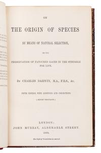 DARWIN, Charles (1809-1892). On the Origin of Species. London: John Murray, 1869.