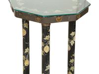 An English Painted Tole Octagonal Side Table