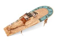 Ute Beaded Hide Doll Cradle