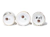 Three Milkman's Porcelain Occupational Shaving Mugs