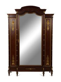 An Empire Style Gilt Bronze Mounted Parquetry Armoire — EARLY 20TH CENTURY