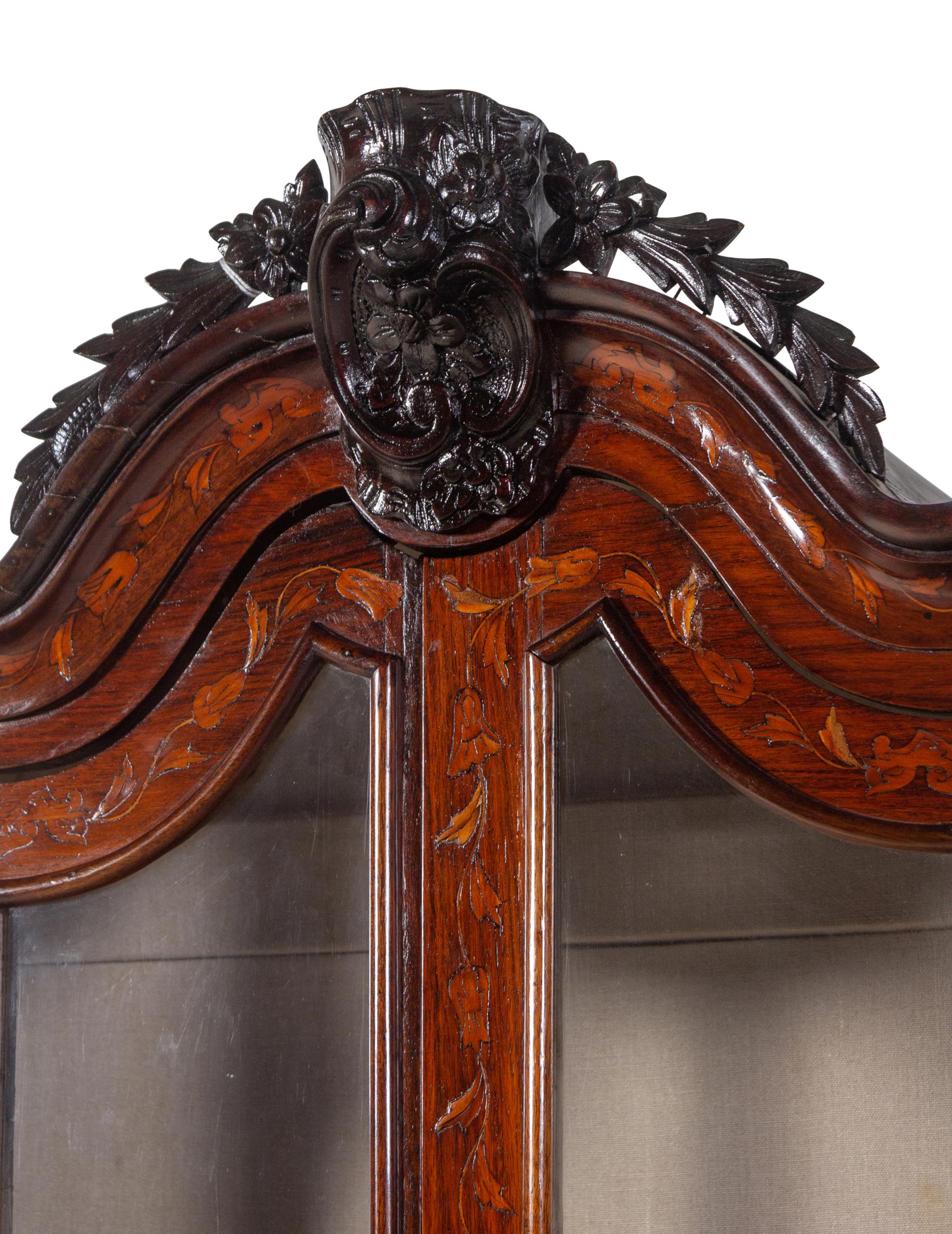 A Dutch Marquetry Cabinet on Stand
